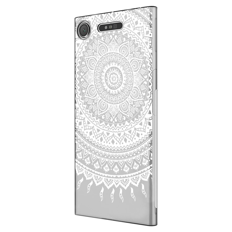 Mandala Flower TPU + PC Hybrid Mobile Shell for Sony Xperia XZ1 - White-2