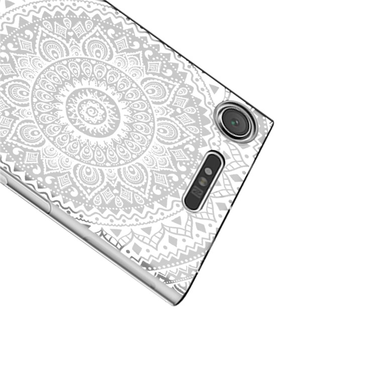 Mandala Flower TPU + PC Hybrid Mobile Shell for Sony Xperia XZ1 - White-3