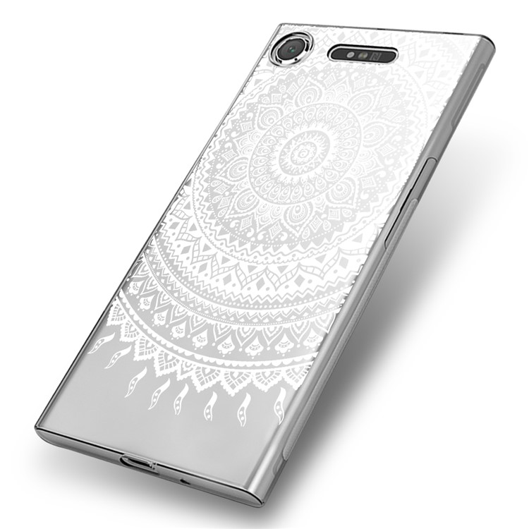 Mandala Flower TPU + PC Hybrid Mobile Shell for Sony Xperia XZ1 - White-5