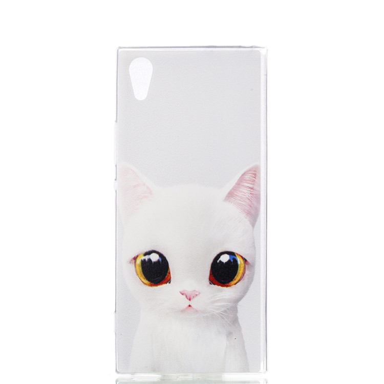 Pattern Printing TPU Back Case for Sony Xperia XA1 - Cat Pattern-1