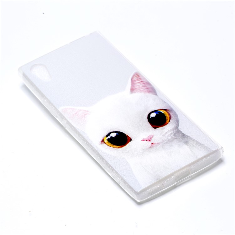 Pattern Printing TPU Back Case for Sony Xperia XA1 - Cat Pattern-3