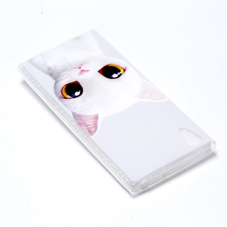 Pattern Printing TPU Back Case for Sony Xperia XA1 - Cat Pattern-4
