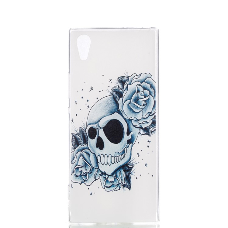 Pattern Printing TPU Gel Case for Sony Xperia XA1 - Skull Pattern-1