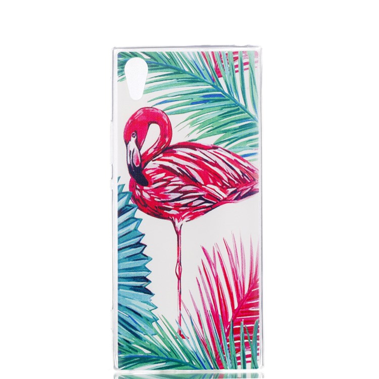 Pattern Printing TPU Cover Case for Sony Xperia XA1 - Crane Pattern-1