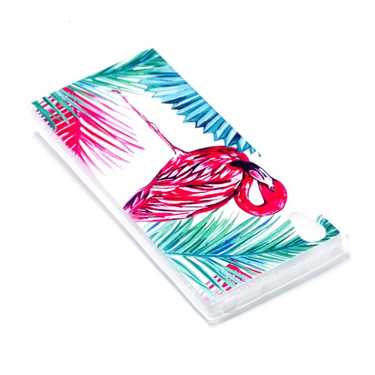 Pattern Printing TPU Cover Case for Sony Xperia XA1 - Crane Pattern-4