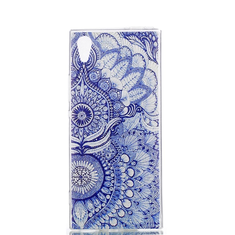 Pattern Printing TPU Case Phone Shell for Sony Xperia XA1 - Flower Pattern-1