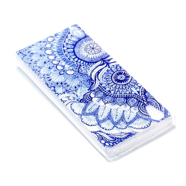 Pattern Printing TPU Case Phone Shell for Sony Xperia XA1 - Flower Pattern-4