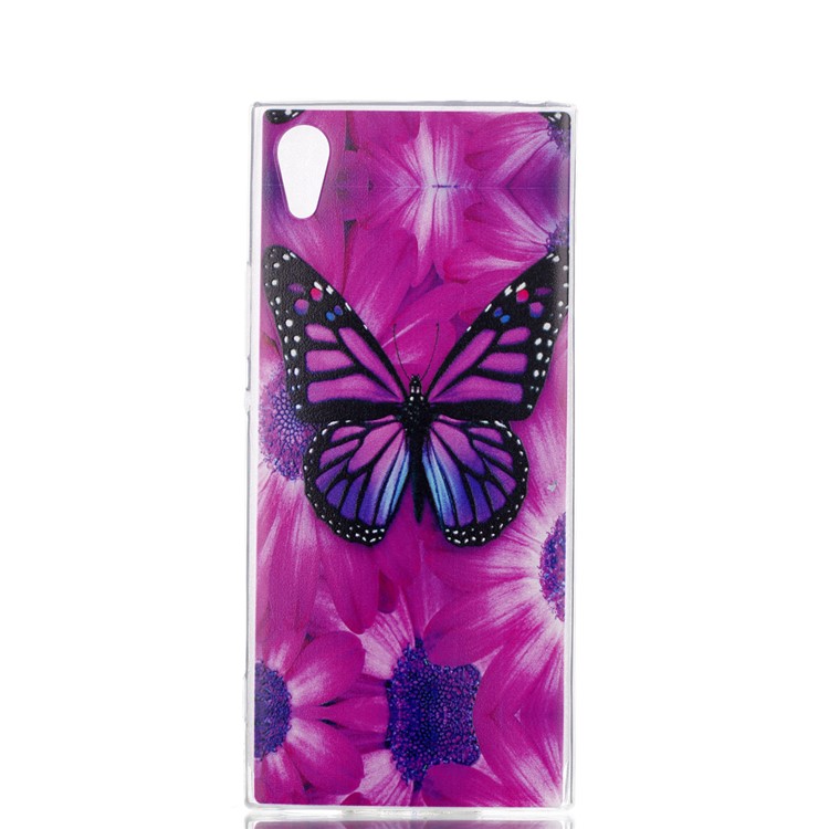 Pattern Printing TPU Protective Case for Sony Xperia XA1 - Butterfly Pattern-1