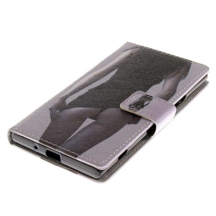 For Sony Xperia XZ1 Pattern Printing PU Leather Stand Mobile Flip Case - Beauty Pattern-4