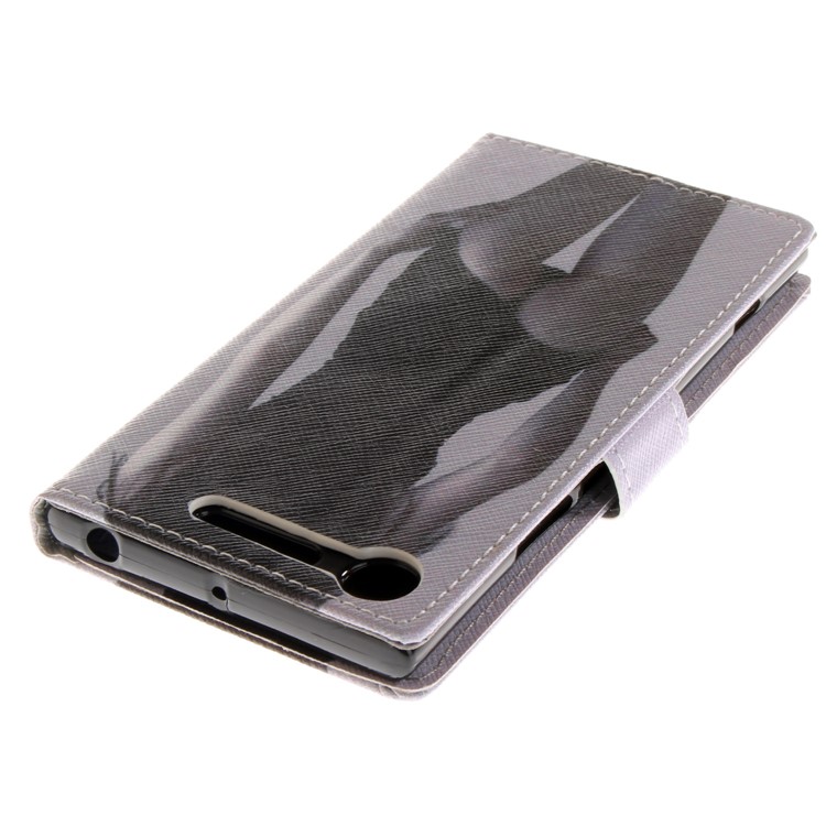 For Sony Xperia XZ1 Pattern Printing PU Leather Stand Mobile Flip Case - Beauty Pattern-5