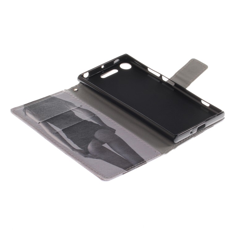 For Sony Xperia XZ1 Pattern Printing PU Leather Stand Mobile Flip Case - Beauty Pattern-8