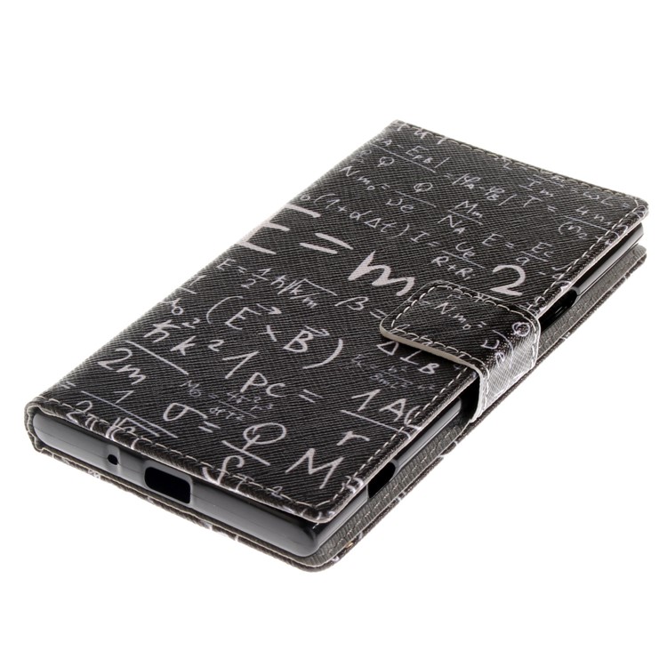 For Sony Xperia XZ1 Pattern Printing PU Leather Stand Protective Phone Case - Formula-4