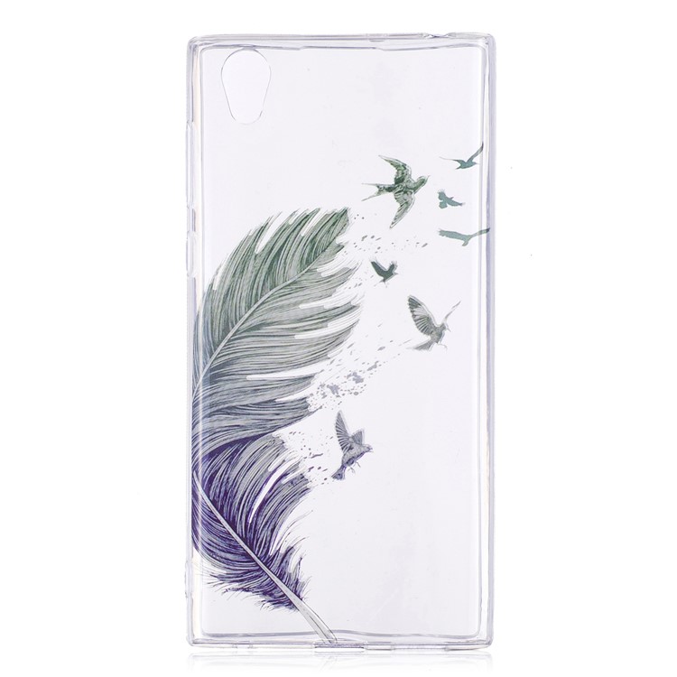 Pattern Printing IMD TPU Mobile Phone Case for Sony Xperia L1 - Feather Pattern-1