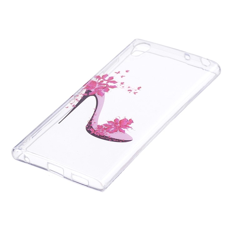 Pattern Printing IMD TPU Mobile Phone Shell for Sony Xperia L1 - High-heeled Shoes-2