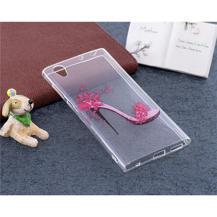 Pattern Printing IMD TPU Mobile Phone Shell for Sony Xperia L1 - High-heeled Shoes-4