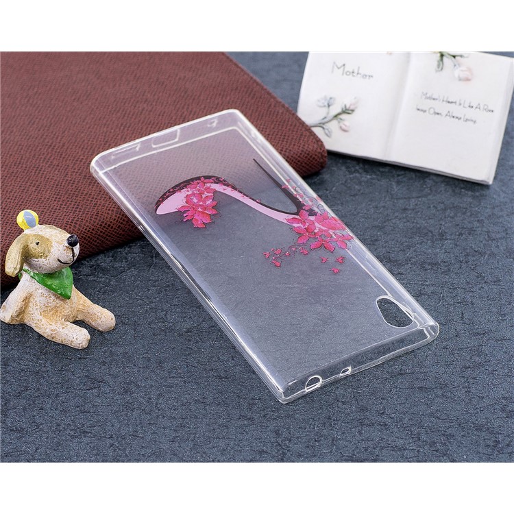 Pattern Printing IMD TPU Mobile Phone Shell for Sony Xperia L1 - High-heeled Shoes-5