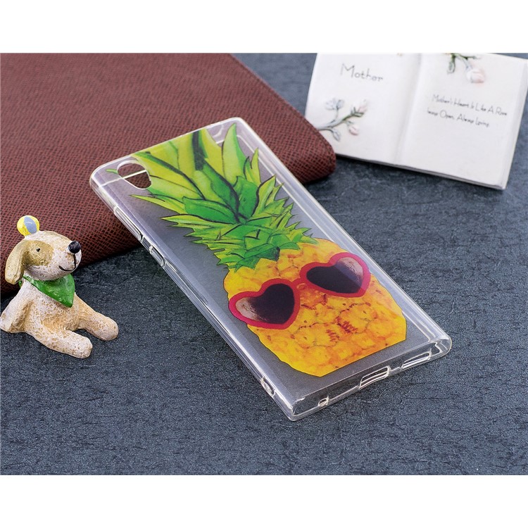 Pattern Printing IMD TPU Back Cover Shell for Sony Xperia L1 - Pineapple Pattern-4