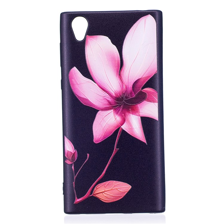 Embossment Pattern TPU Mobile Phone Accessory Case for Sony Xperia L1 - Pretty Flower-2
