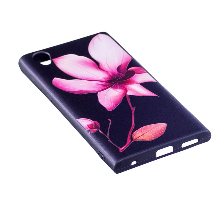 Embossment Pattern TPU Mobile Phone Accessory Case for Sony Xperia L1 - Pretty Flower-3