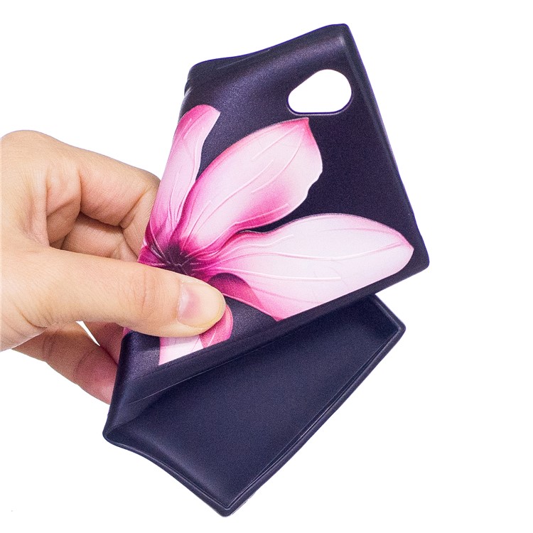 Embossment Pattern TPU Mobile Phone Accessory Case for Sony Xperia L1 - Pretty Flower-5