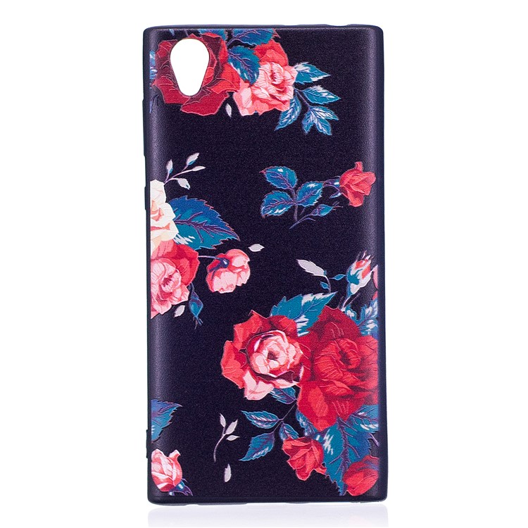 Embossment Pattern TPU Mobile Phone Shell Accessory for Sony Xperia L1 - Blooming Flowers-2