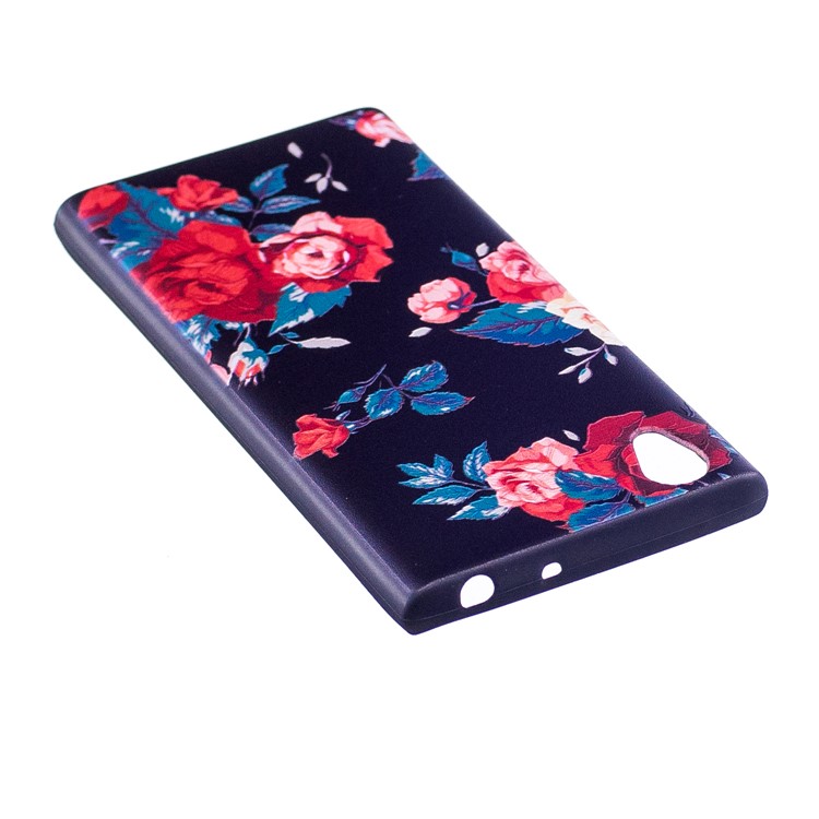 Embossment Pattern TPU Mobile Phone Shell Accessory for Sony Xperia L1 - Blooming Flowers-4