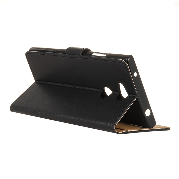 PU Leather Wallet Magnetic Stand Mobile Case for Sony Xperia L2 - Black-3
