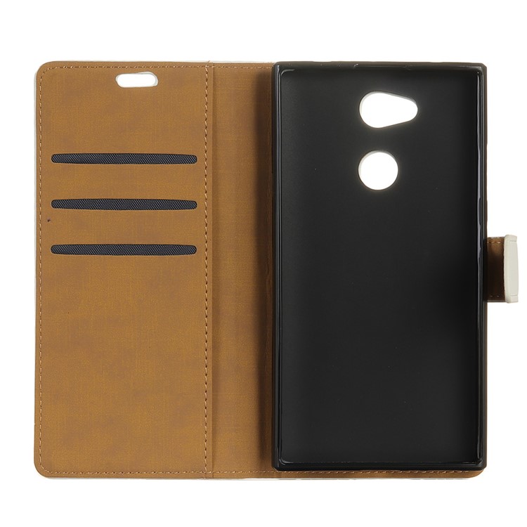 PU Leather Wallet Magnetic Stand Mobile Case for Sony Xperia L2 - Black-5