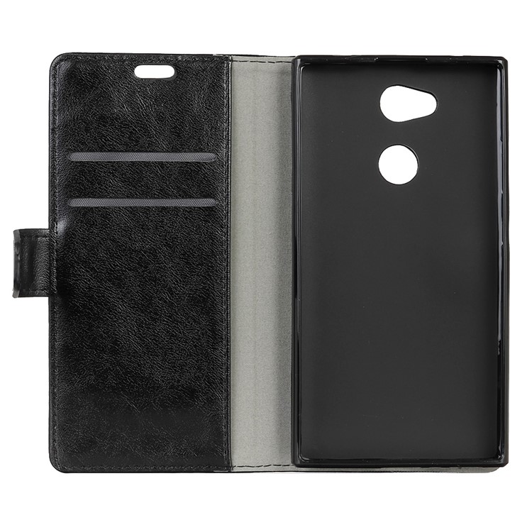 Crazy Horse Wallet Leather Stand Case for Sony Xperia L2 - Black-4