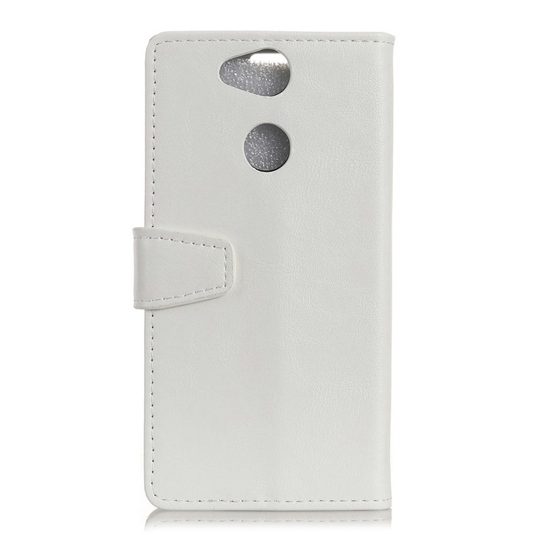 Crazy Horse Leather Wallet Cover for Sony Xperia XA2 - White-2