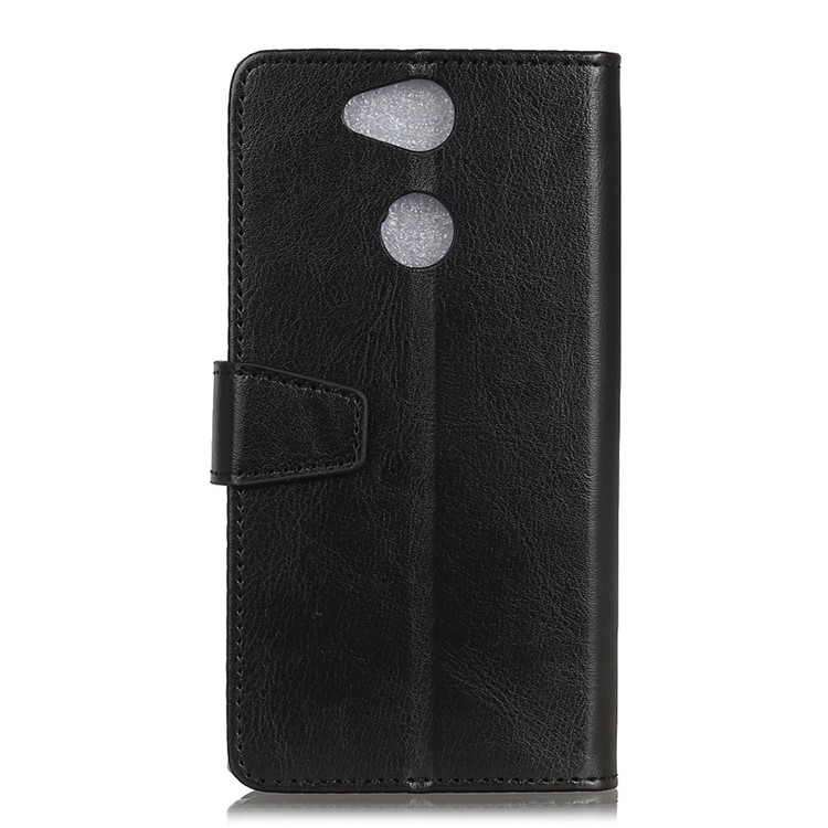 Crazy Horse Texture Wallet Stand Leather Cover for Sony Xperia XA2 - Black-2