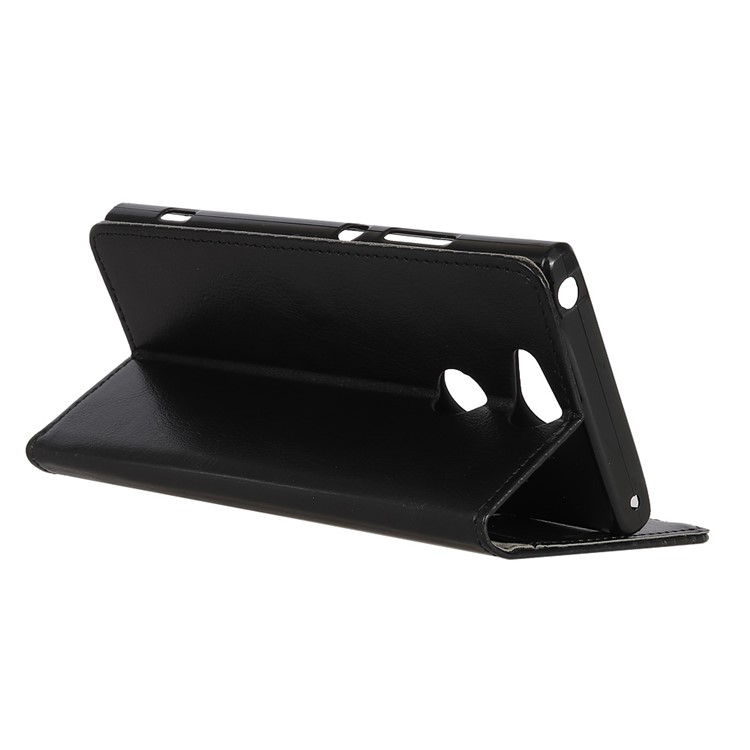 Crazy Horse Texture Wallet Stand Leather Cover for Sony Xperia XA2 - Black-5