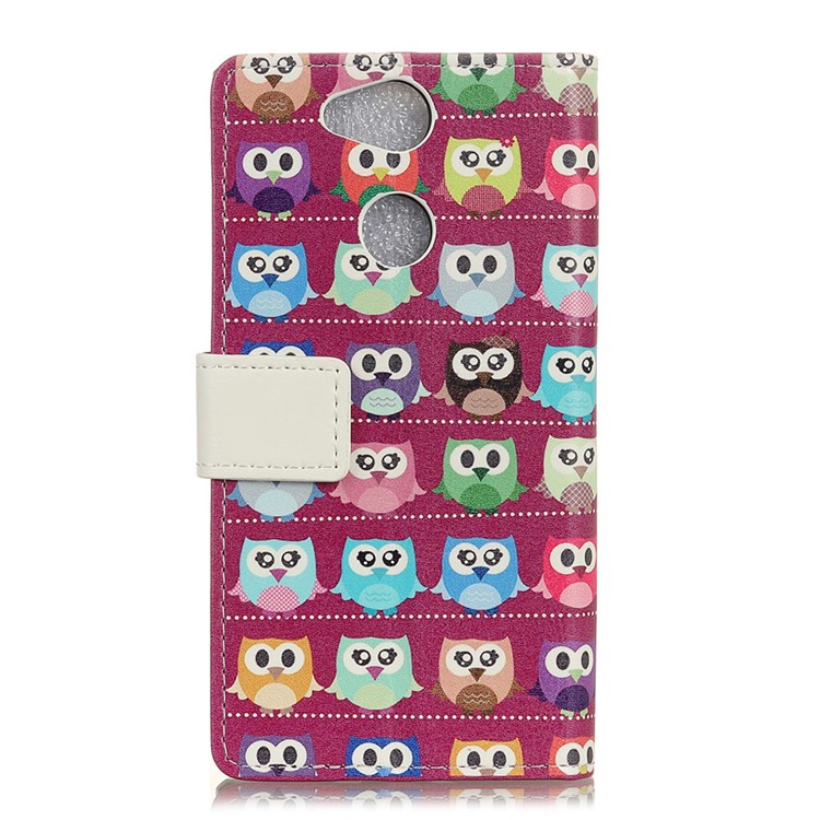 For Sony Xperia XA2 Pattern Printing Wallet Leather Flip Stand Case - Lovely Little Owls-2