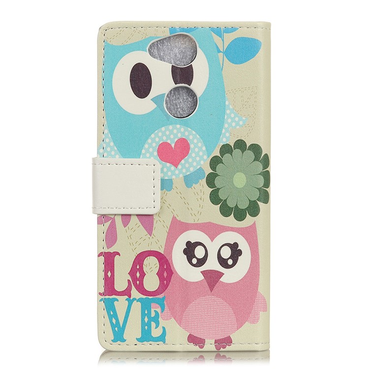 For Sony Xperia XA2 Pattern Printing Leather Wallet Stand Phone Case - Owl Lovers-2