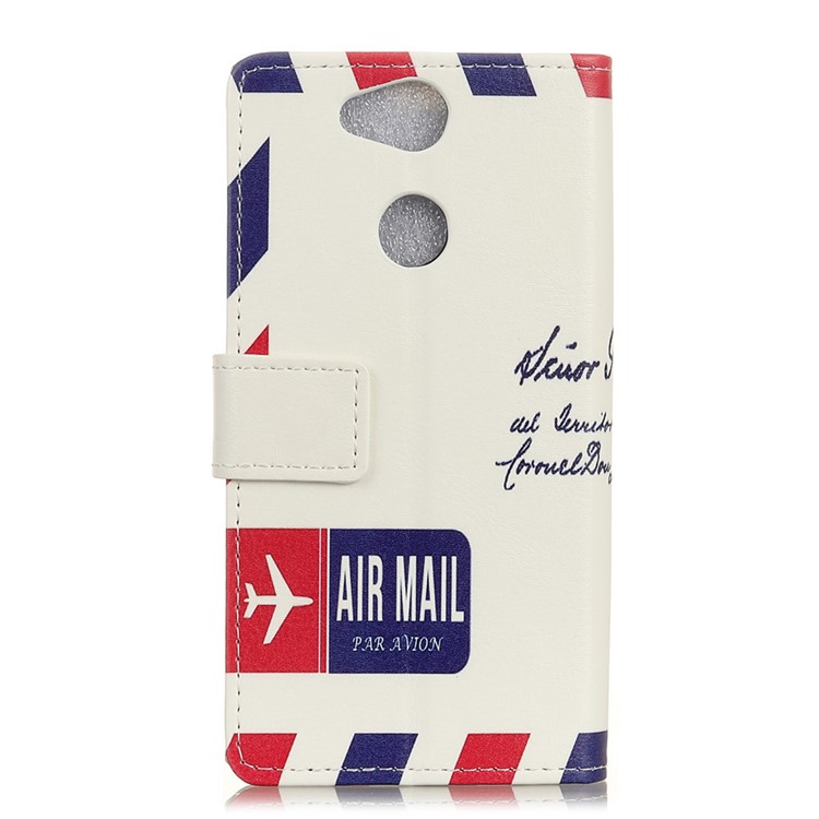 Pattern Printing PU Leather Stand Wallet Mobile Cover for Sony Xperia XA2 - Retro Envelope-2