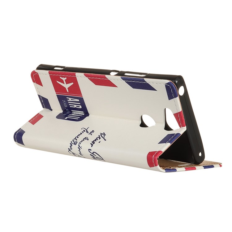 Pattern Printing PU Leather Stand Wallet Mobile Cover for Sony Xperia XA2 - Retro Envelope-3