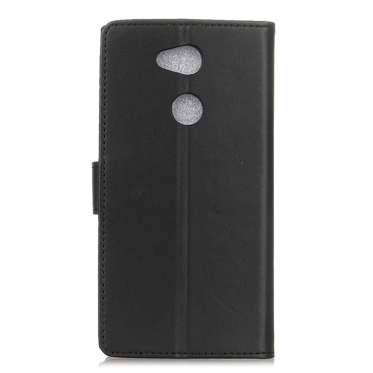 Folio Flip PU Leather Wallet Stand Phone Case for Sony Xperia XA2 Ultra - Black-2