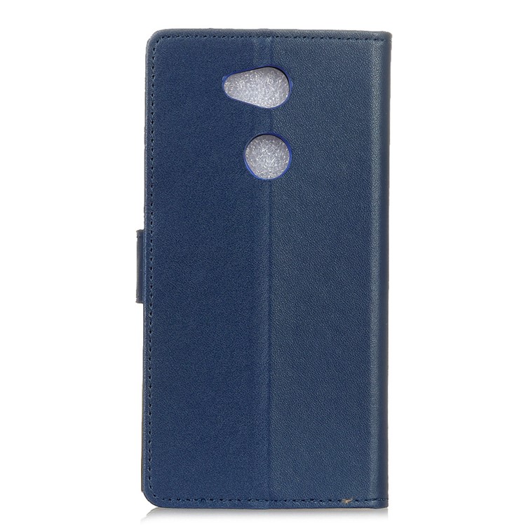Card Holder Leather Magnetic Stand Phone Casing for Sony Xperia XA2 Ultra - Blue-2