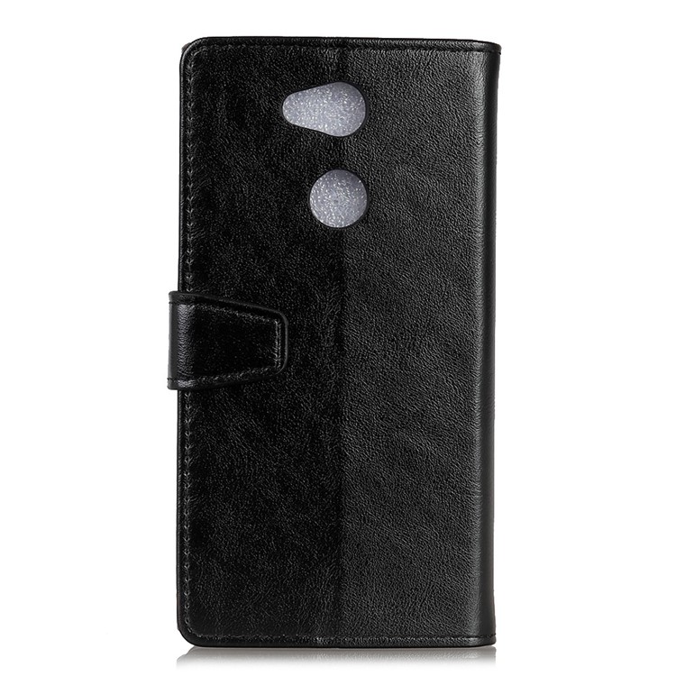 Crazy Horse PU Leather Wallet Protective Phone Case for Sony Xperia XA2 Ultra - Black-2