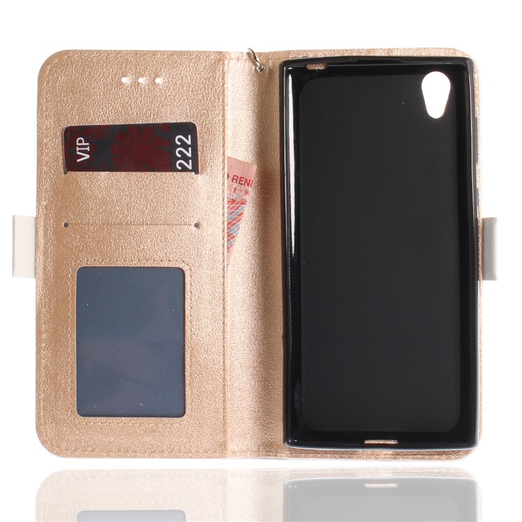 For Sony Xperia L1 Butterfly Pattern Leather Wallet Stand Cover - White-10