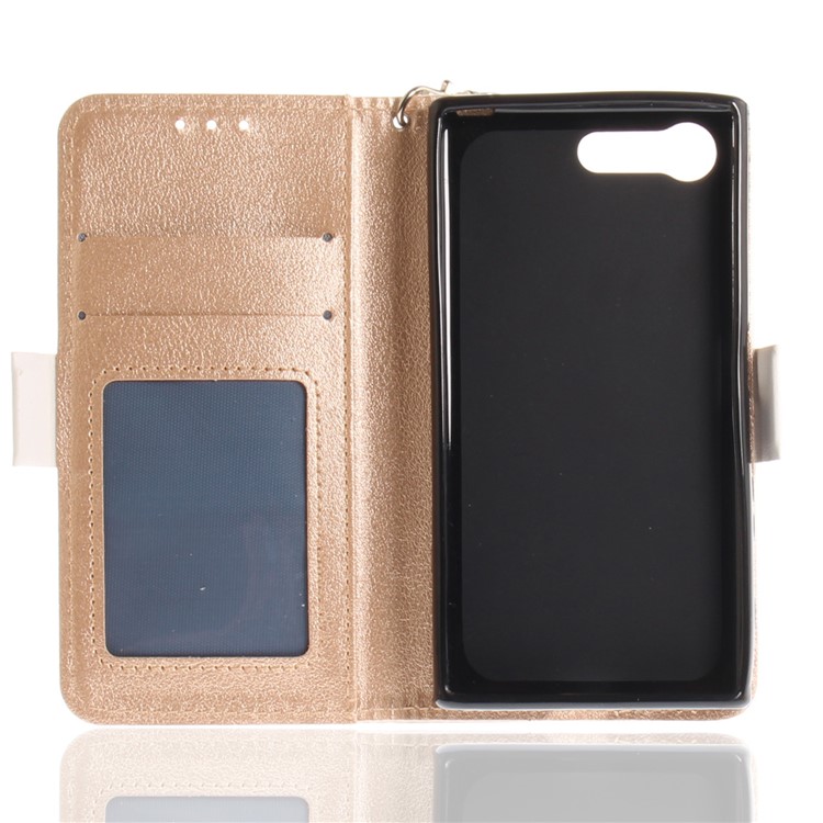Butterfly Pattern Leather Wallet Stand Case for Sony Xperia X Compact - White-11