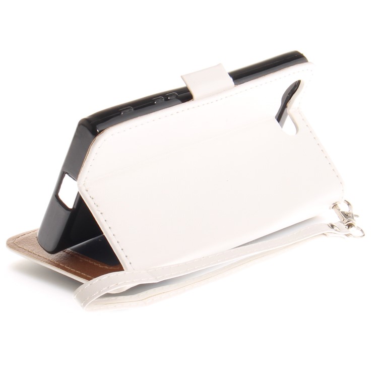 Butterfly Pattern Leather Wallet Stand Case for Sony Xperia X Compact - White-9