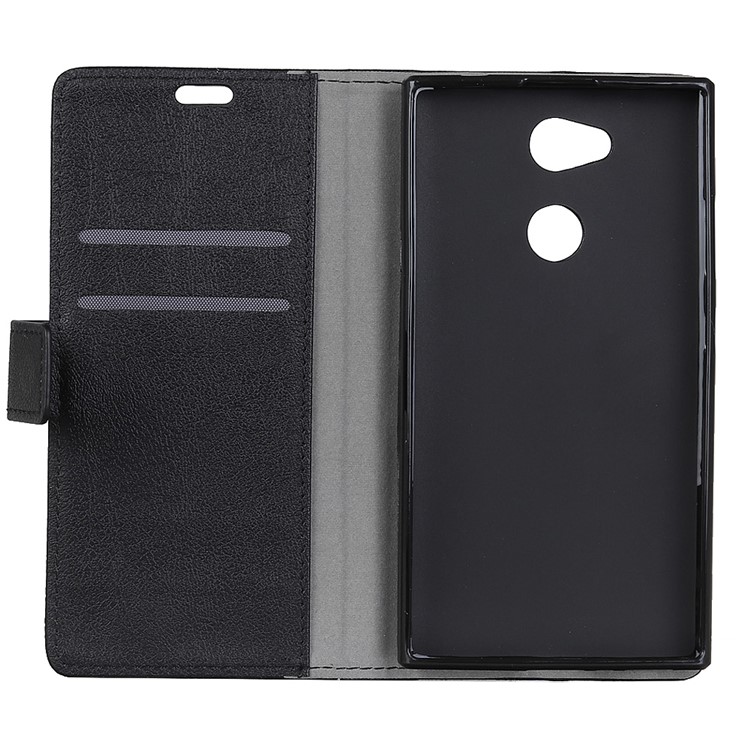 Wallet Leather Magnetic Mobile Phone Case for Sony Xperia L2 - Black-4