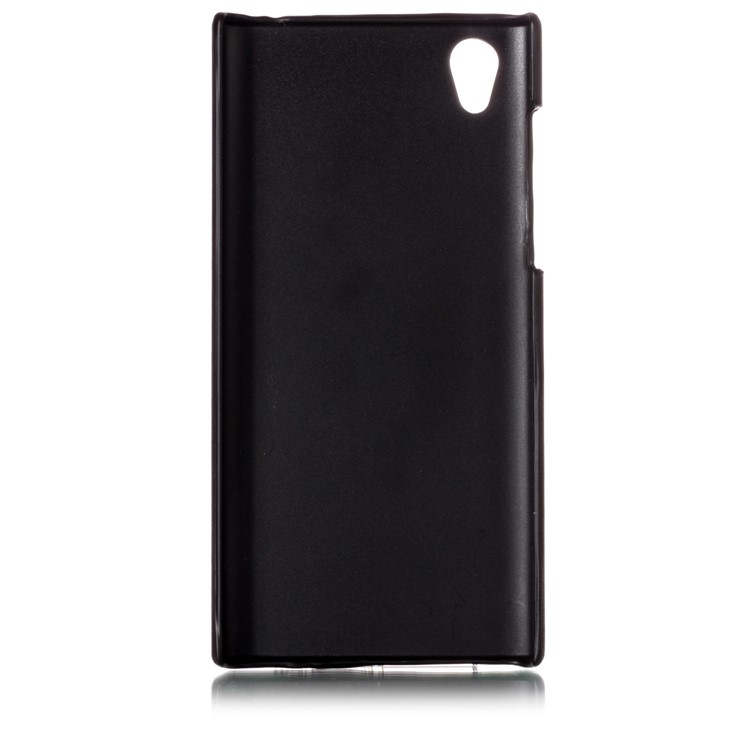 Contrast Color PU Leather Coated PC Mobile Phone Cover for Sony Xperia L1 - Black-3