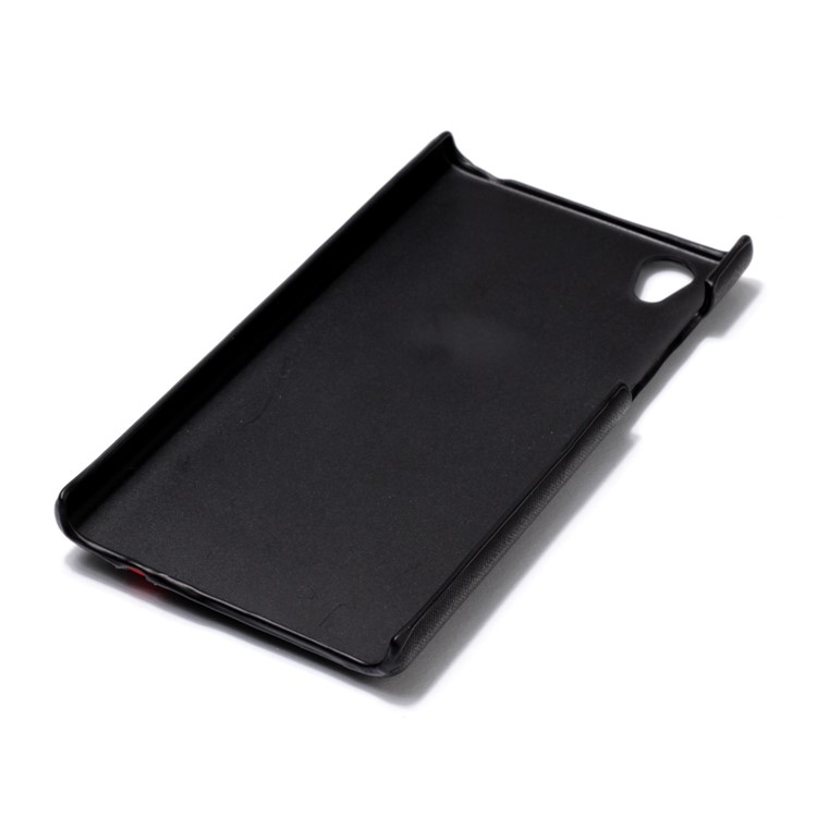 Contrast Color PU Leather Coated PC Mobile Phone Cover for Sony Xperia L1 - Black-6