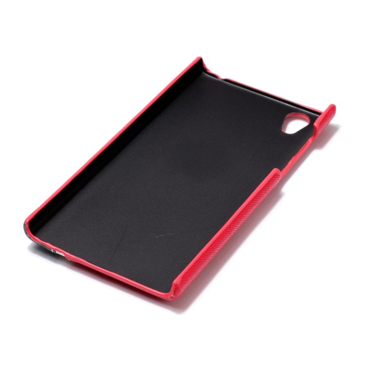 Contrast Color PU Leather Coated PC Mobile Phone Case for Sony Xperia L1 - Rose-6