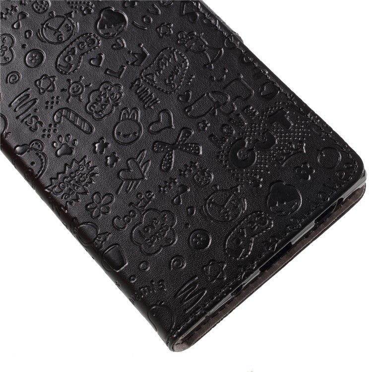 Cartoon Graffiti Stand Leather Wallet Magnetic Case for Sony Xperia XA2 Ultra - Black-5