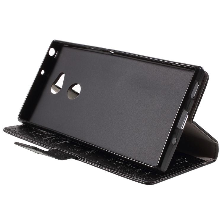 Cartoon Graffiti Stand Leather Wallet Magnetic Case for Sony Xperia XA2 Ultra - Black-7