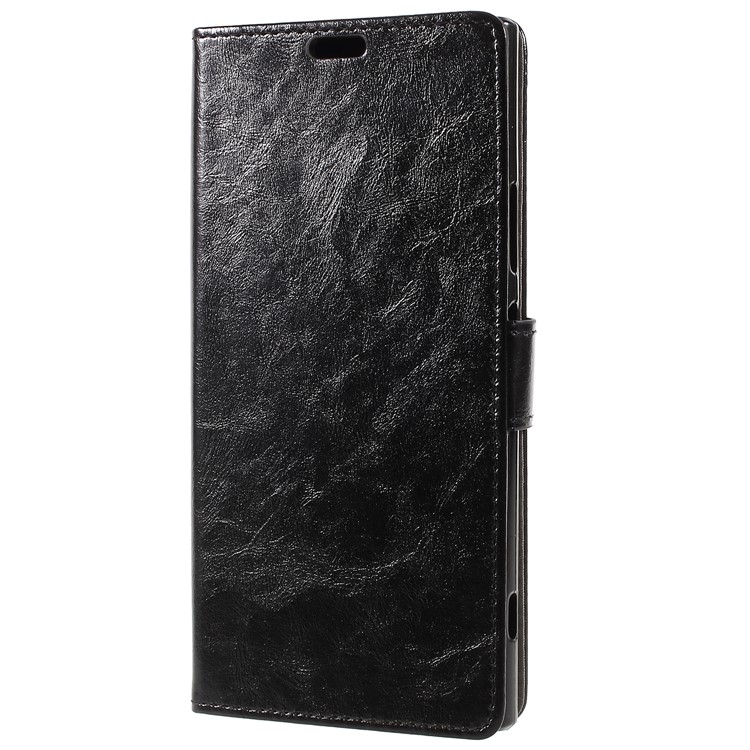 Crazy Horse Leather Wallet Case for Sony Xperia XA2 Ultra - Black-2