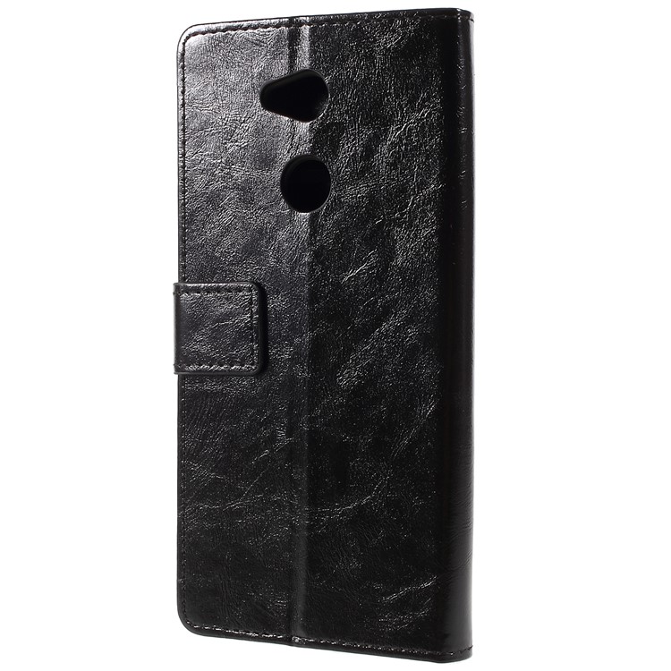 Crazy Horse Leather Wallet Case for Sony Xperia XA2 Ultra - Black-3